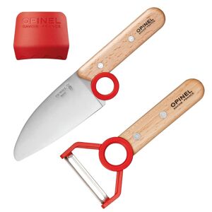 OPINEL Kinder Messer Set Le Petit Chef 3tlg Kochmesser Sparschäler Fingerschutz