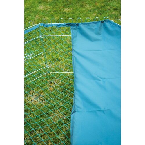 Dobar 8-eckiges Nylon-Schutznetz für Kleintier-Freigehege, 135 x 135 cm Abdeckung mit Sonnenschutz, grün