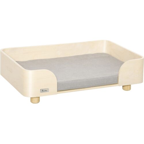 PawHut Hundebett mit Holzbeine natur 75,5 L x 45,7 B x 21 H cm