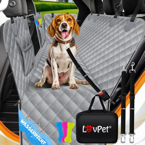 LovPet® 2in1 Hundedecke für Auto Rückbank & Kofferraum mit Seitenschutz und Sichtfenster Kofferraumschutz - Wasserabweisende Hunde Autoschondecke Universal Autoschutzdecke Autodecke Rücksitz