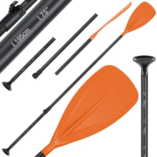 KESSER® Paddle - 3-teilig für Kayak SUP Stand-Up Paddling Board Stechpaddel, Verstellbar Teleskop 165cm-215cm Aluminum für Stand Up Paddel Kajakfahren Surfboard Boot Anti-Rutsch Stecksystem