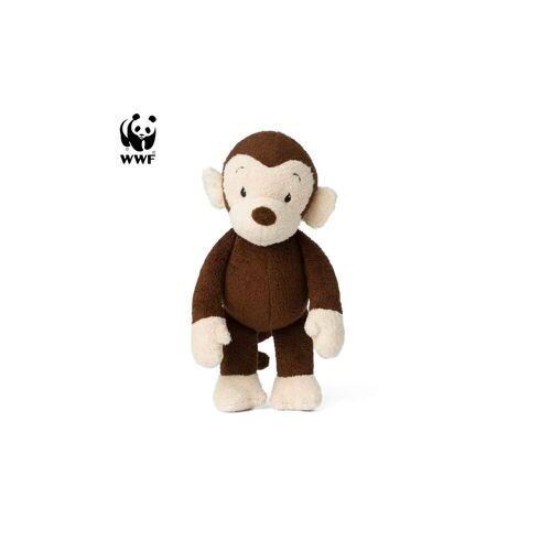 WWF Cub Club - Mago das Äffchen (braun, 22cm) mit Quietscher Kuscheltier Stofftier für Kleinkinder