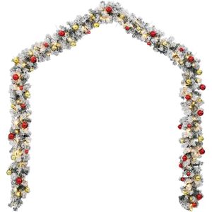 vidaXL Weihnachtsgirlande mit Kugeln und LED-Leuchten Grün 20 m PVC 4019674 vidaXL Weihnachtsgirlande mit Kugeln und LED-Leuchten Grün 20 m PVC 4019674