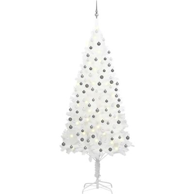 vidaXL Weiß vorbeleuchteter Weihnachtsbaum - Weihnachtsbaum vidaXL Weiß vorbeleuchteter Weihnachtsbaum - Weihnachtsbaum