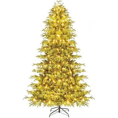 Costway 150 cm Künstlicher Weihnachtsbaum mit Beleuchtung & Schnee Costway 150 cm Künstlicher Weihnachtsbaum mit Beleuchtung & Schnee
