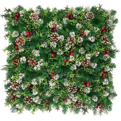 KARAT Pflanzenwand Festive Dekorative Kunstpflanzenwand für Weihnachten 50 x 50 cm KARAT Pflanzenwand Festive Dekorative Kunstpflanzenwand für Weihnachten 50 x 50 cm