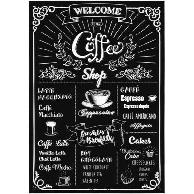 KOMAR Coffeeshop Wandtattoo - 50x70cm Schwarz & Weiß KOMAR Coffeeshop Wandtattoo - 50x70cm Schwarz & Weiß