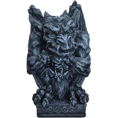 Relaxdays Gargoyle Figur Polyresin Grau Wetterfest Frostfest 42 cm x 28 cm x 28 cm 1,6 kg Relaxdays Gargoyle Figur Polyresin Grau Wetterfest Frostfest 42 cm x 28 cm x 28 cm 1,6 kg
