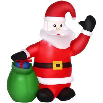 HOMCOM - LED Weihnachtsmann Schneemann - 70x45x120 cm - IP44 - Aufblasbare Dekoration HOMCOM - LED Weihnachtsmann Schneemann - 70x45x120 cm - IP44 - Aufblasbare Dekoration