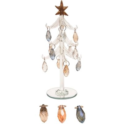 Krebs Glas Lauscha Home Decor Kristallbaum mit Ornamenten Mehrfarbig 21cm Krebs Glas Lauscha Home Decor Kristallbaum mit Ornamenten Mehrfarbig 21cm