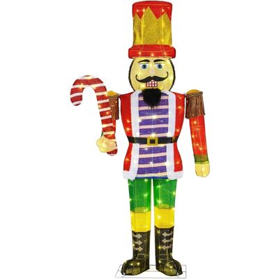 Costway Weihnachten Nussknacker Figur mit 110 Leds 170cm Weihnachtsdeko Costway Weihnachten Nussknacker Figur mit 110 Leds 170cm Weihnachtsdeko