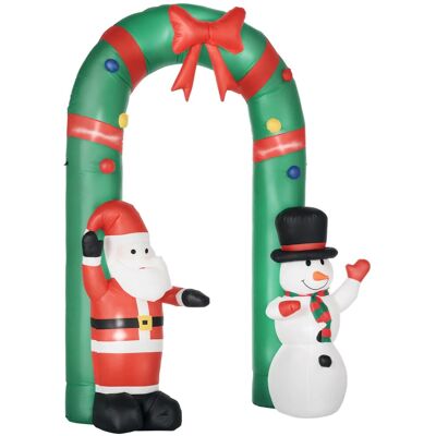 HOMCOM Aufblasbarer Weihnachtsdeko 2,45 m mit Weihnachtsmann und Schneemann HOMCOM Aufblasbarer Weihnachtsdeko 2,45 m mit Weihnachtsmann und Schneemann