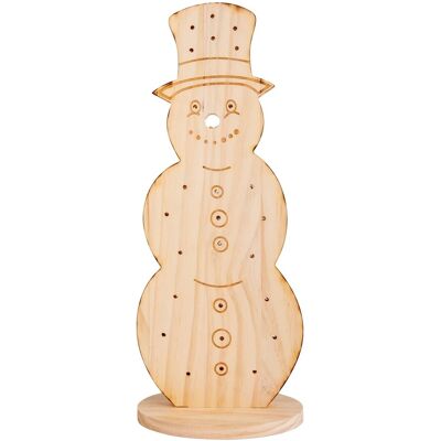 Näve Snowy LED Weihnachtsdeko - Schneemann, Holz, Timer, 80cm Näve Snowy LED Weihnachtsdeko - Schneemann, Holz, Timer, 80cm