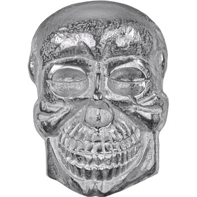 WOMO-DESIGN Silber Schädel Wand Skulptur - Gothic Dekor 42x30cm WOMO-DESIGN Silber Schädel Wand Skulptur - Gothic Dekor 42x30cm