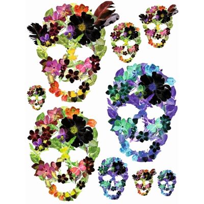Sanders & Sanders Wandtattoo Gesichter Lila Grün und Rosa 65 x 85 cm 600277 Sanders & Sanders Wandtattoo Gesichter Lila Grün und Rosa 65 x 85 cm 600277