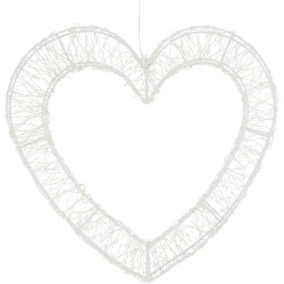 ECD Germany LED Deko Herz Weihnachten 720 LED Warmweiß Weihnachtsdeko Weihnachtsbeleuchtung mit Timer 49,5x46 cm Außen ECD Germany LED Deko Herz Weihnachten 720 LED Warmweiß Weihnachtsdeko Weihnachtsbeleuchtung mit Timer 49,5x46 cm Außen