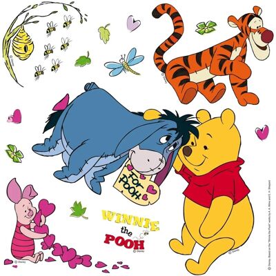 Disney Wandtattoo Pu Der Bär Blau Orange und Gelb 30 x 30 cm 600217 Disney Wandtattoo Pu Der Bär Blau Orange und Gelb 30 x 30 cm 600217