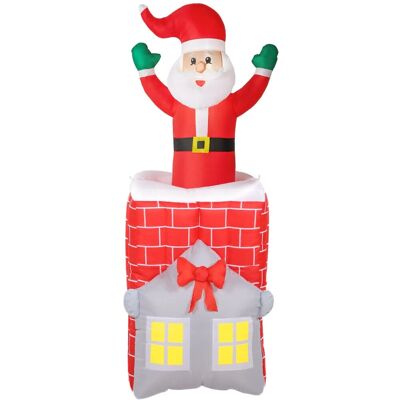 Outsunny Aufblasbare Weihnachtsdeko Polyester 80L x 90B x 210H cm Mehrfarbig Outsunny Aufblasbare Weihnachtsdeko Polyester 80L x 90B x 210H cm Mehrfarbig