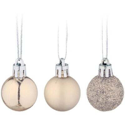 Relaxdays Weihnachtskugeln im 96er Set Kunststoff Champagner Mit Aufbewahrungsbox 4 cm x 3 cm Relaxdays Weihnachtskugeln im 96er Set Kunststoff Champagner Mit Aufbewahrungsbox 4 cm x 3 cm