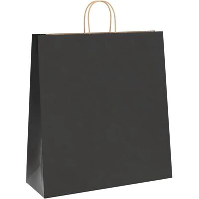 vidaXL Schwarze Kraftpapiertragetaschen 250 Stk. mit Henkeln vidaXL Schwarze Kraftpapiertragetaschen 250 Stk. mit Henkeln