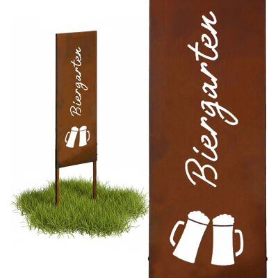 Relaxdays Gartenstecker Eisen Rostbraun Wetterfest 115 cm x 28 cm Relaxdays Gartenstecker Eisen Rostbraun Wetterfest 115 cm x 28 cm