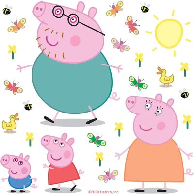 Sanders & Sanders Peppa Pig Wandbild - 30x30cm, Selbstklebend, Umweltfreundlich Sanders & Sanders Peppa Pig Wandbild - 30x30cm, Selbstklebend, Umweltfreundlich