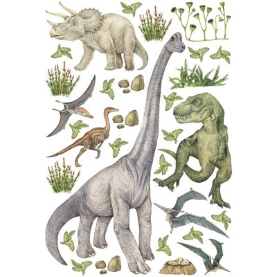 Sanders & Sanders Wandtattoo Dinosaurier Grün 65 x 42.5 cm 601344 Sanders & Sanders Wandtattoo Dinosaurier Grün 65 x 42.5 cm 601344