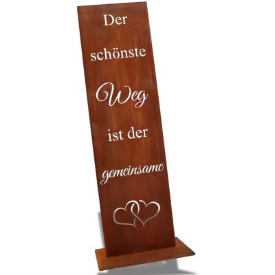 Rostikal Hochzeitsschild Der Schönste Weg Ist Der Gemeinsame aus Cortenstahl als Geschenk Rostikal Hochzeitsschild Der Schönste Weg Ist Der Gemeinsame aus Cortenstahl als Geschenk