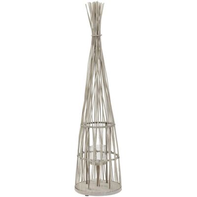 ECD Germany Bambus Laterne H 132 cm Holzfarbe Boho Stil ECD Germany Bambus Laterne H 132 cm Holzfarbe Boho Stil