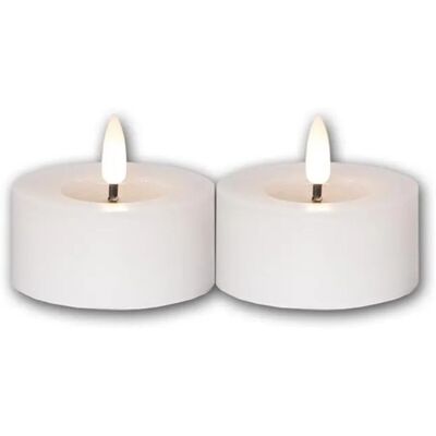 Star Trading LED Teelicht FLAMME FLOW L Weiß Timer 2er Set Star Trading LED Teelicht FLAMME FLOW L Weiß Timer 2er Set