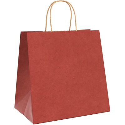 vidaXL Papiertragetaschen 250 Stk. mit Henkeln Rot 26x17x25 cm - Papiertragetaschen vidaXL Papiertragetaschen 250 Stk. mit Henkeln Rot 26x17x25 cm - Papiertragetaschen