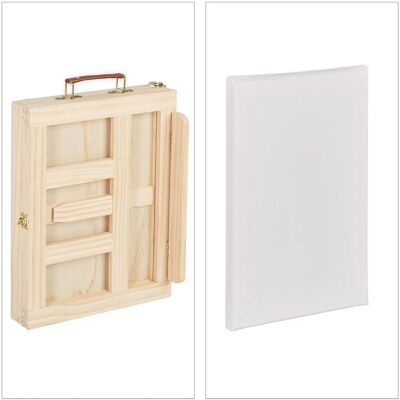 Relaxdays Tischstaffelei mit Zubehör Holz Natur Höhenverstellbar Neigungsverstellbar 34 cm x 30 cm x 22,5 bis 27 cm 1,3 kg Relaxdays Tischstaffelei mit Zubehör Holz Natur Höhenverstellbar Neigungsverstellbar 34 cm x 30 cm x 22,5 bis 27 cm 1,3 kg
