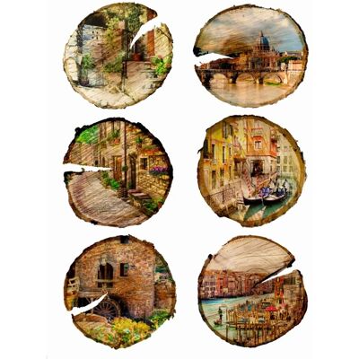 Sanders & Sanders Wandtattoo Stadtblick Beige Gelb und Grün 65 x 85 cm 600282 Sanders & Sanders Wandtattoo Stadtblick Beige Gelb und Grün 65 x 85 cm 600282