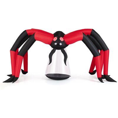 Costway Aufblasbare Halloween-Spinne mit Rotierendem LED-Lichter Costway Aufblasbare Halloween-Spinne mit Rotierendem LED-Lichter