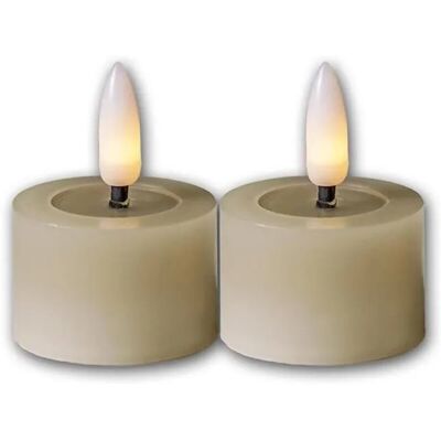 Star Trading LED Teelicht FLAMME FLOW M Beige Timer 2er Set Star Trading LED Teelicht FLAMME FLOW M Beige Timer 2er Set