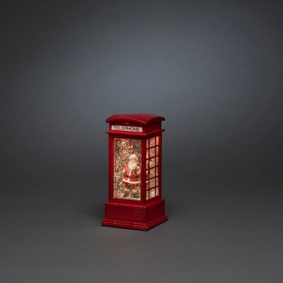 Konstsmide LED-Wasserlaterne Rot Telefonzelle mit Weihnachtsmann warmweiß innen Konstsmide LED-Wasserlaterne Rot Telefonzelle mit Weihnachtsmann warmweiß innen