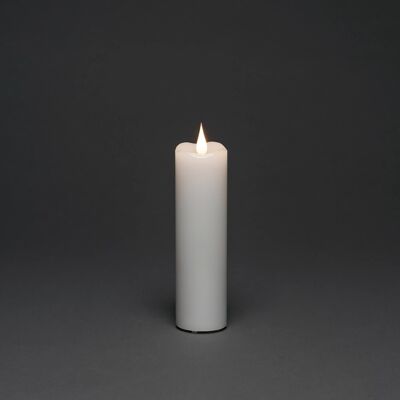 Konstsmide LED-Echtwachskerze Weiß mit Timer für Innen 17,8 x 5 cm Konstsmide LED-Echtwachskerze Weiß mit Timer für Innen 17,8 x 5 cm