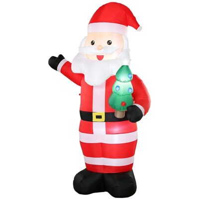 Outsunny Aufblasbarer Weihnachtsmann Polyester 150 x 78 x 243 cm Rot Outsunny Aufblasbarer Weihnachtsmann Polyester 150 x 78 x 243 cm Rot