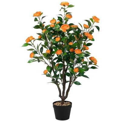 Costway Kunstbaum mit Blüten für Zuhause Büro 100 cm Gelb Costway Kunstbaum mit Blüten für Zuhause Büro 100 cm Gelb