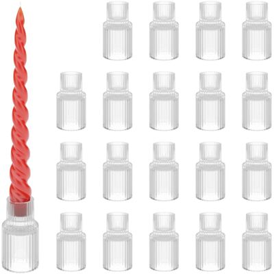 Relaxdays Kerzenständer 20er Set Glas Transparent Geriffelt Stapelbar 7 cm x 4 cm 110 g Relaxdays Kerzenständer 20er Set Glas Transparent Geriffelt Stapelbar 7 cm x 4 cm 110 g