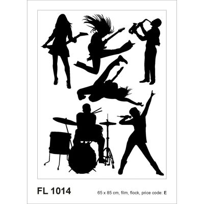Sanders & Sanders Wandtattoo Rock'N'Roll Schwarz 65 x 85 cm 600297 Sanders & Sanders Wandtattoo Rock'N'Roll Schwarz 65 x 85 cm 600297