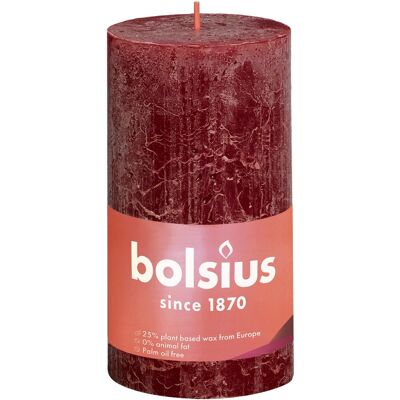 Bolsius Modell Rustik Kerze - Kerze 20x10cm Samtrot - Candle Bolsius Modell Rustik Kerze - Kerze 20x10cm Samtrot - Candle