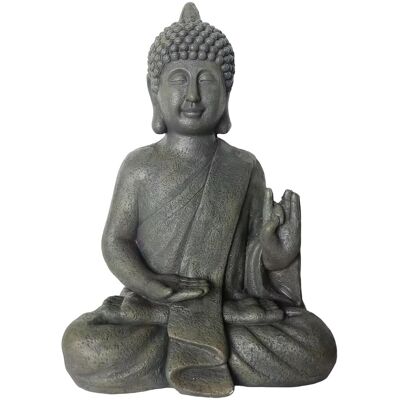 Relaxdays Buddha Figur Polyresin Anthrazit Wetterfest 52 cm x 35 cm x 21 cm Relaxdays Buddha Figur Polyresin Anthrazit Wetterfest 52 cm x 35 cm x 21 cm