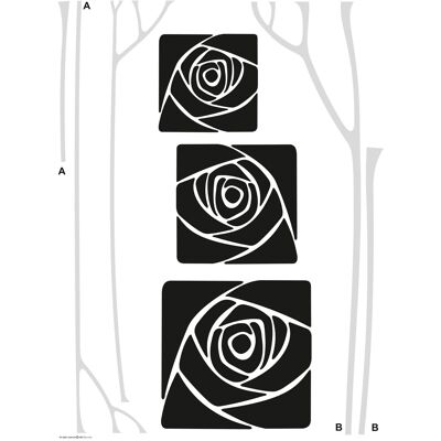 Sanders & Sanders Wandtattoo Blumen Schwarz-Weiß und Grau 65 x 85 cm 600289 Sanders & Sanders Wandtattoo Blumen Schwarz-Weiß und Grau 65 x 85 cm 600289