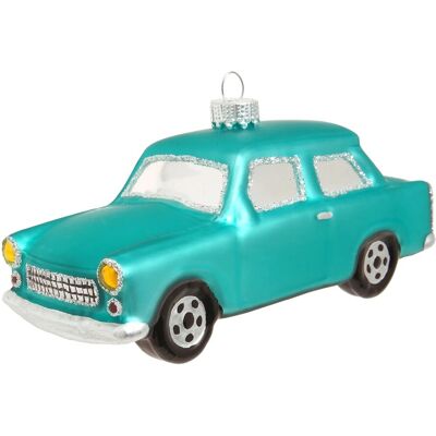 Krebs Glas Lauscha Baumschmuck Trabant Türkis 11cm Krebs Glas Lauscha Baumschmuck Trabant Türkis 11cm