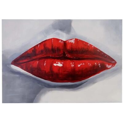 MCW Pink Lippen Wandbild - Ölbild 85x120cm MCW Pink Lippen Wandbild - Ölbild 85x120cm