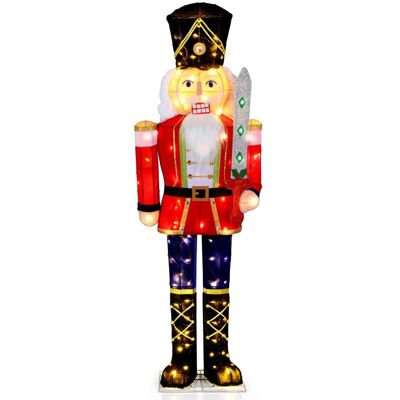 Costway Weihnachten Nussknacker Figur Groß Weihnachtsdekoration 157 cm Costway Weihnachten Nussknacker Figur Groß Weihnachtsdekoration 157 cm