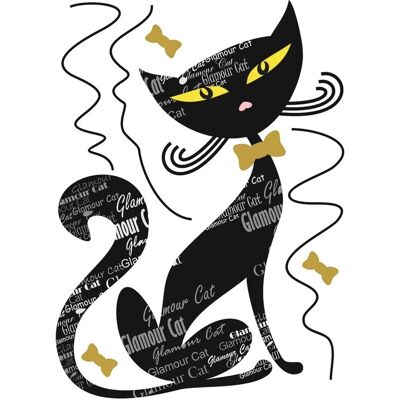 Sanders & Sanders Wandtattoo Katze Schwarz 42,5 x 65 cm 600320 Sanders & Sanders Wandtattoo Katze Schwarz 42,5 x 65 cm 600320