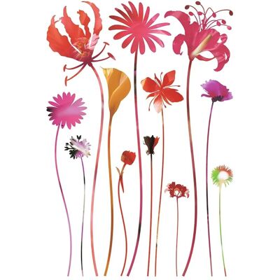 Sanders & Sanders Wandtattoo Blumen Rosa Violett und Grün 42,5 x 65 cm 600319 Sanders & Sanders Wandtattoo Blumen Rosa Violett und Grün 42,5 x 65 cm 600319