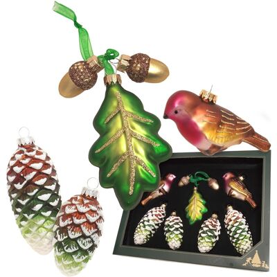 Krebs Glas Lauscha Baumschmuck Sortiment Wald Mehrfarbig 10cm Krebs Glas Lauscha Baumschmuck Sortiment Wald Mehrfarbig 10cm